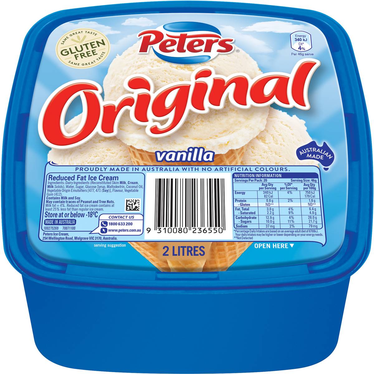 Peters Vanilla Ice Cream 2l