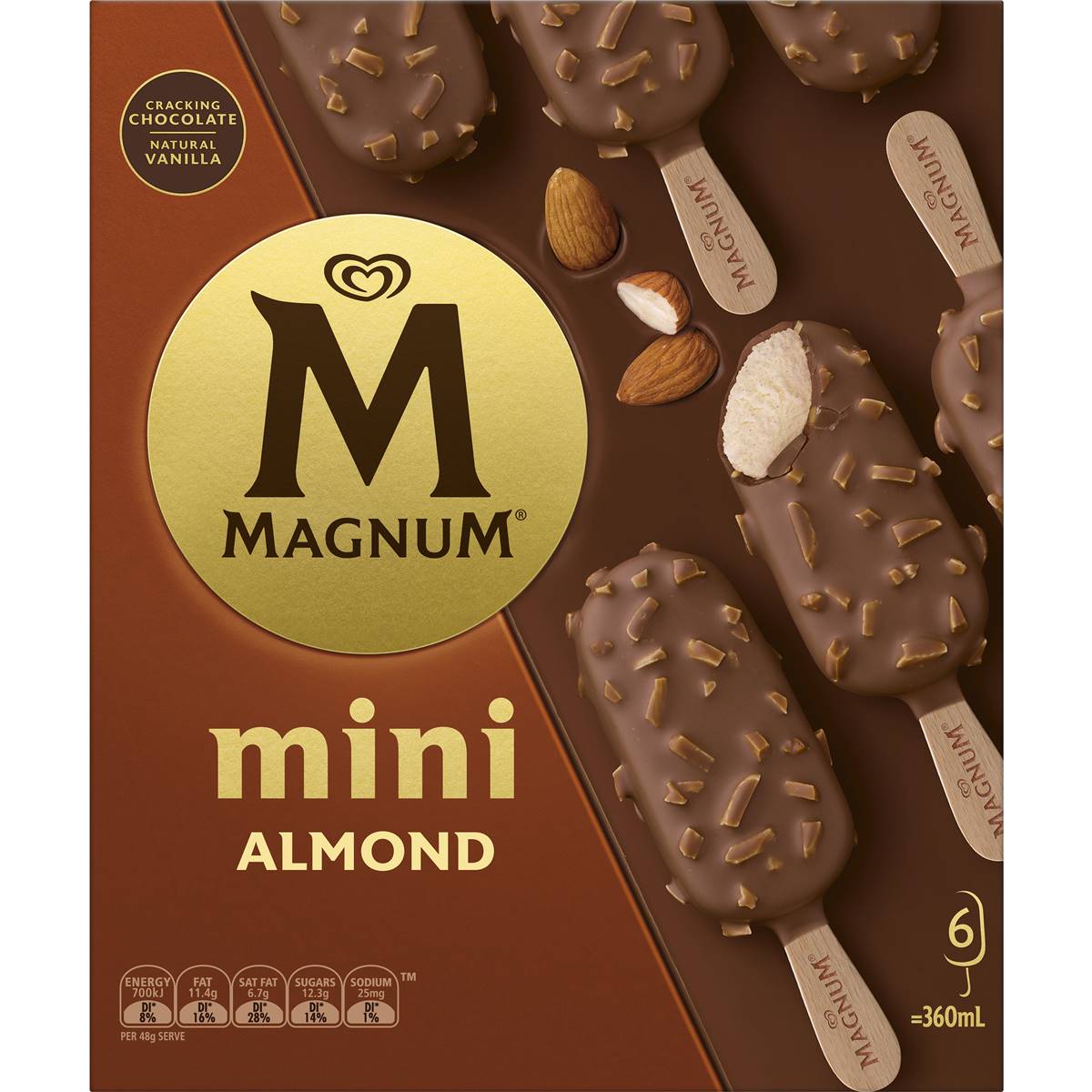 Magnum Mini Ice Cream Almond 6pack