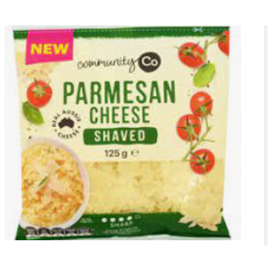 Community Co Shaved Parmesan Cheese 125g