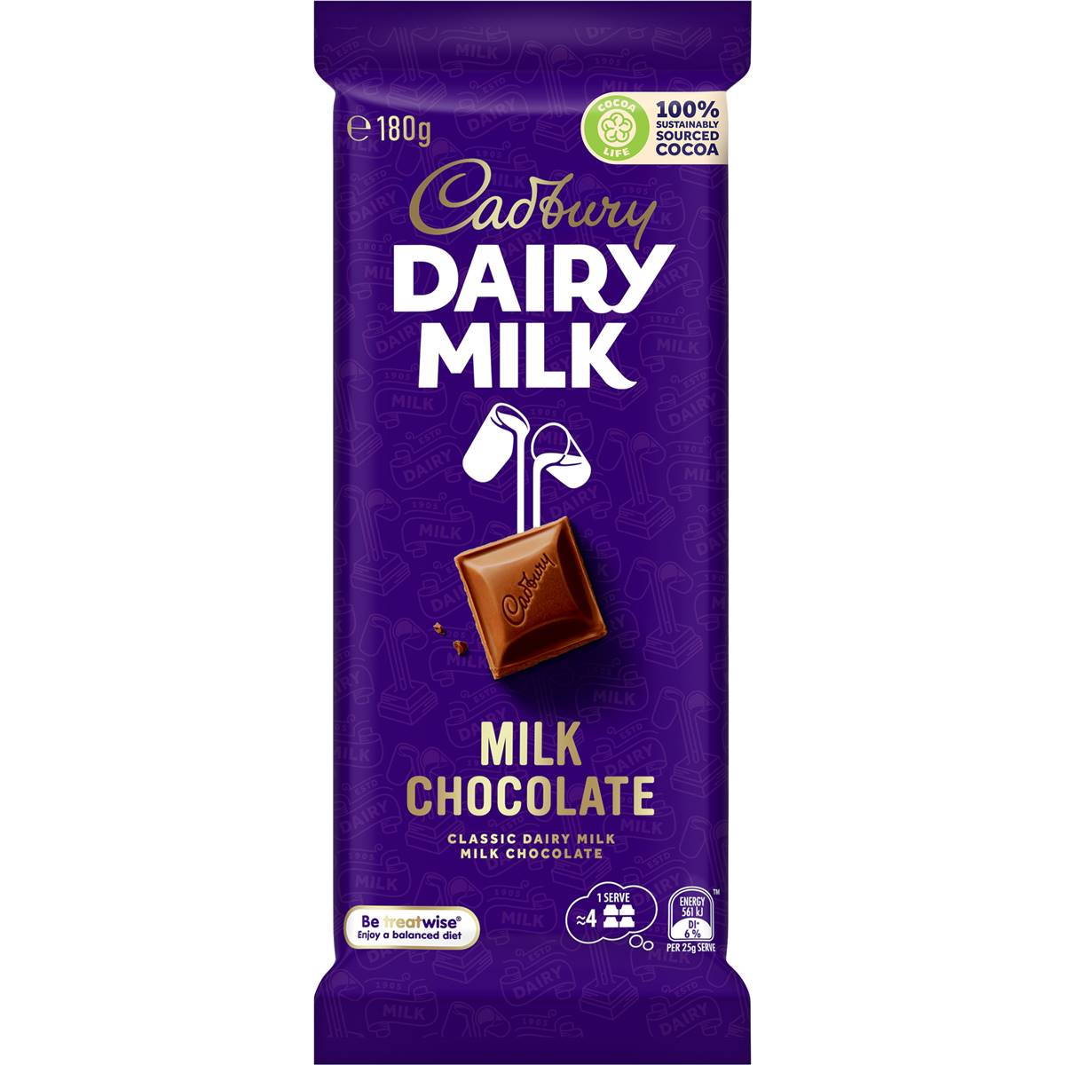 Cadbury Block Dairy Milk 180g