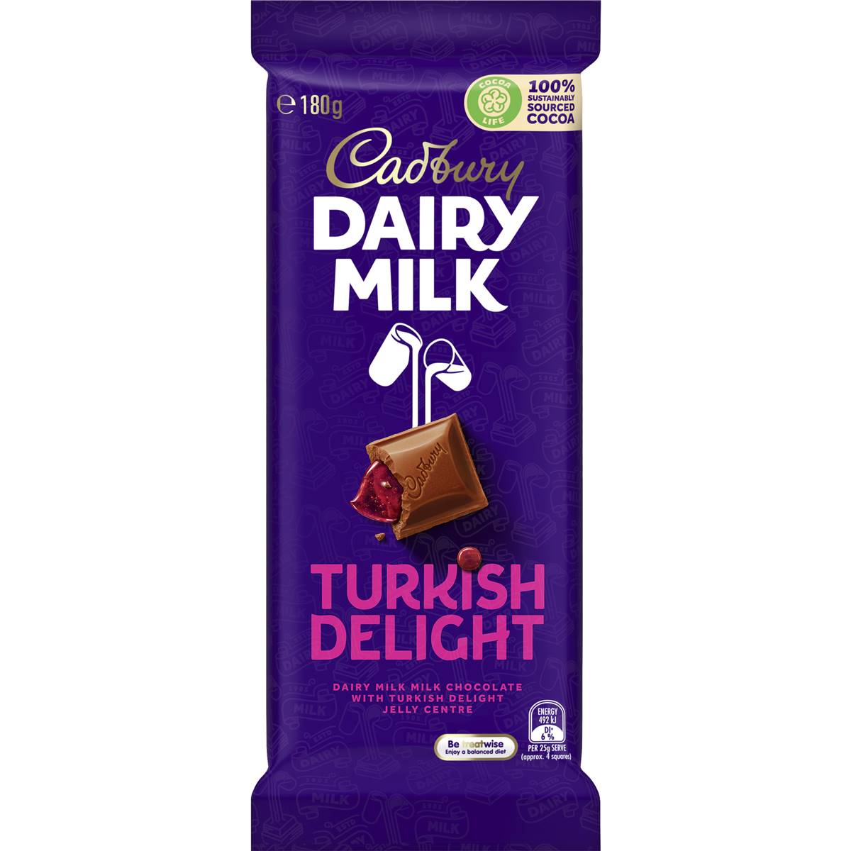 Cadbury Block Turkish Delight 180g