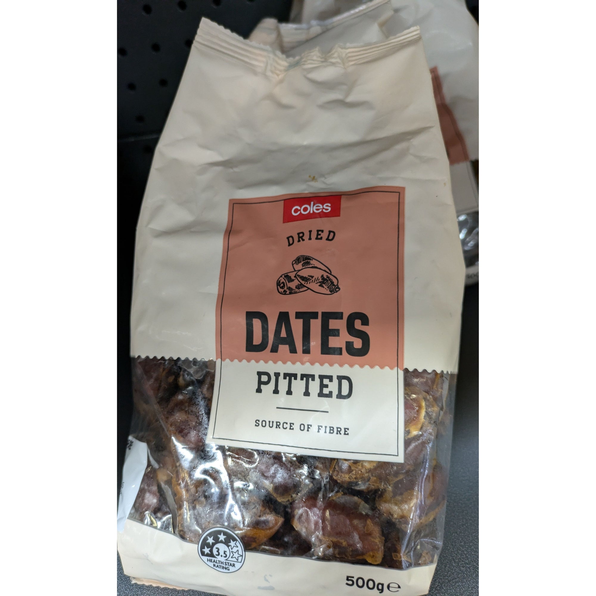 Coles Dried Pitted Dates 500g