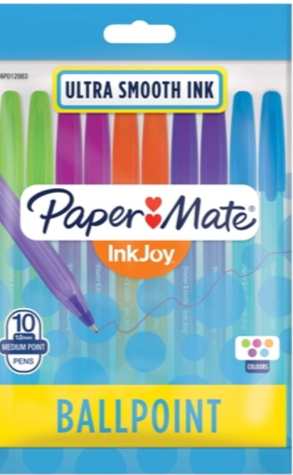 Papermate Inkjoy 100ST Ballpoint Pen Assorted 10pkt