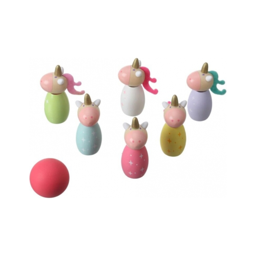 Wooden Unicorn Bowling Set