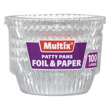 Multix Foil & Paper Patty Pans 100pkt