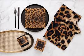 Manor Road The Leopard Dinner Napkins 40cm