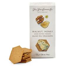 The Fine Cheese Co. Walnut, Honey and extra virgin Olive Oil Crackers 125g