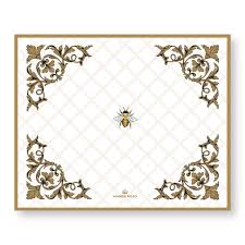 Manor Road Ornamental Bee Paper Placemat Pad 30pk