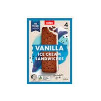 Coles Vanilla Ice Cream Sandwich 4pkt 440ml