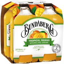 Bundaberg Tropical Mango Sparkling Drink 4 x 375ml