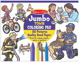 M&D - Jumbo Colouring Pad - Town