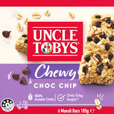 Uncle Toby's Chewy Muesli Bars Choc Chip 185g