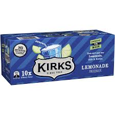 Kirks Lemonade Cans 375ml x 10pkt