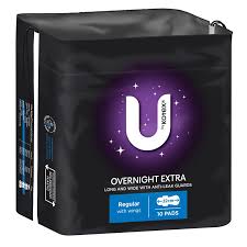 U by Kotex Extra Regular Overnight Wing 10pkt