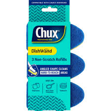 Chux Dish Wand Refills Non Scratch 3pkt