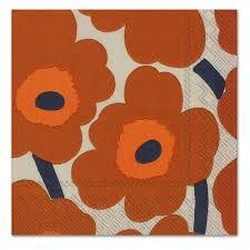 Marimekko Lunch Napkin - Unikko Terracotta 20pk