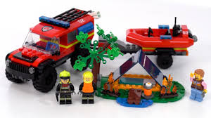 LEGO City - 4x4 Fire Truck with Rescue Boat 60412