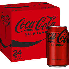 Coca Cola No Sugar Cans 375ml x 24pkt