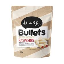 Darrell Lea White Chocolate Raspberry Bullets 180g