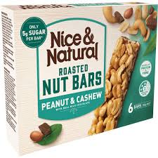 Nice & Natural Roasted Nut Bar Peanut & Cashew