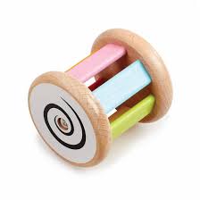 Wooden Jingle and Roll Rattle