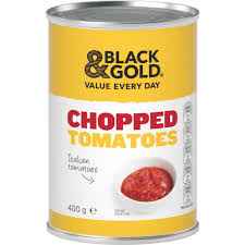 Black & Gold Chopped Tomatoes 400g