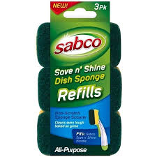 Sabco Save n Shine Dish Sponge Refill 3 pk