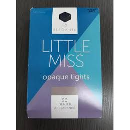 Elegante Little Miss Opaque Tights 60 Denier 11/12yr 2 Pk