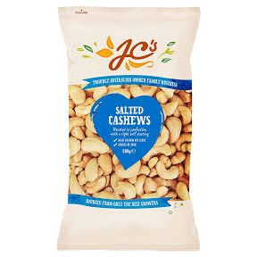 JC Nuts Cashews Salted 375g