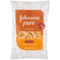 JOHNSON'S Pure Cotton Balls White 120pkt