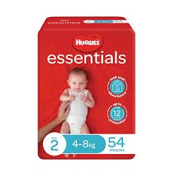 Huggies Essential Infant Nappies Size 2 4 - 8kg 54pkt