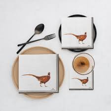 Manor Road Pheasant Luncheon Napkins