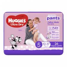 Huggies Nappy Pants Walker Girl Size 5 26pk