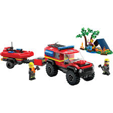 LEGO City - 4x4 Fire Truck with Rescue Boat 60412