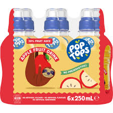 Pop Tops Apple Juice 6 x 250ml