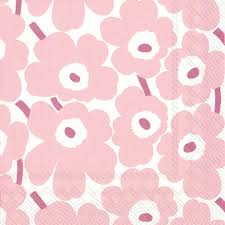 Marimekko Lunch Napkin - Mini Unikko Light Rose 20pk