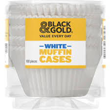 Black & Gold Muffin Cases 100pcs