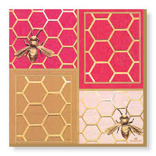 Manor Road Colourblock Bees Luncheon Napkins