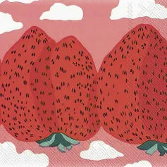 Marimekko Lunch Napkin -Strawberry Mountains Rose C 20pk