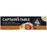 Captains Table Cracked Pepper Water Cracker 125g