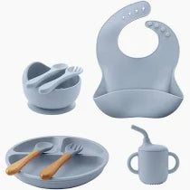 8Pc Silicon Baby Tableware