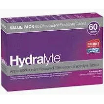 Hydralyte Effervescent Tablet Apple Blackcurrant 60pkt