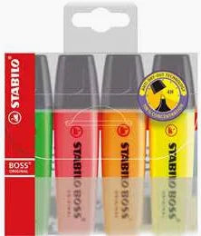 Stabilo Boss High Lighter 4pk