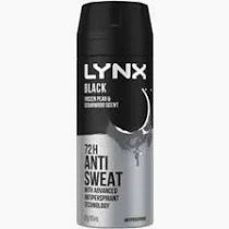 Lynx Black 72H Anti Sweat 165ml