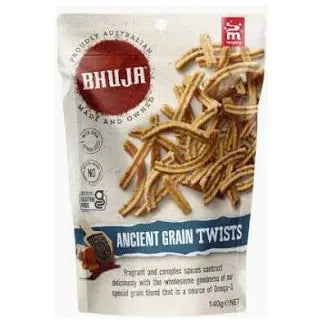 Bhuja Majans Snacks Ancient Grain Twists 140g