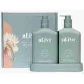 Al.ive Wash & Lotion Duo + Tray - Kaffir Lime & Green Tea