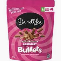 Darrell Lea chocolate Raspberry Bullets 226g