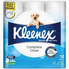 Kleenex Toilet Tissue Clean Ripple 18pkt