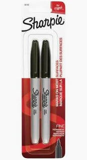 Sharpie Fine Point Blk 2pk