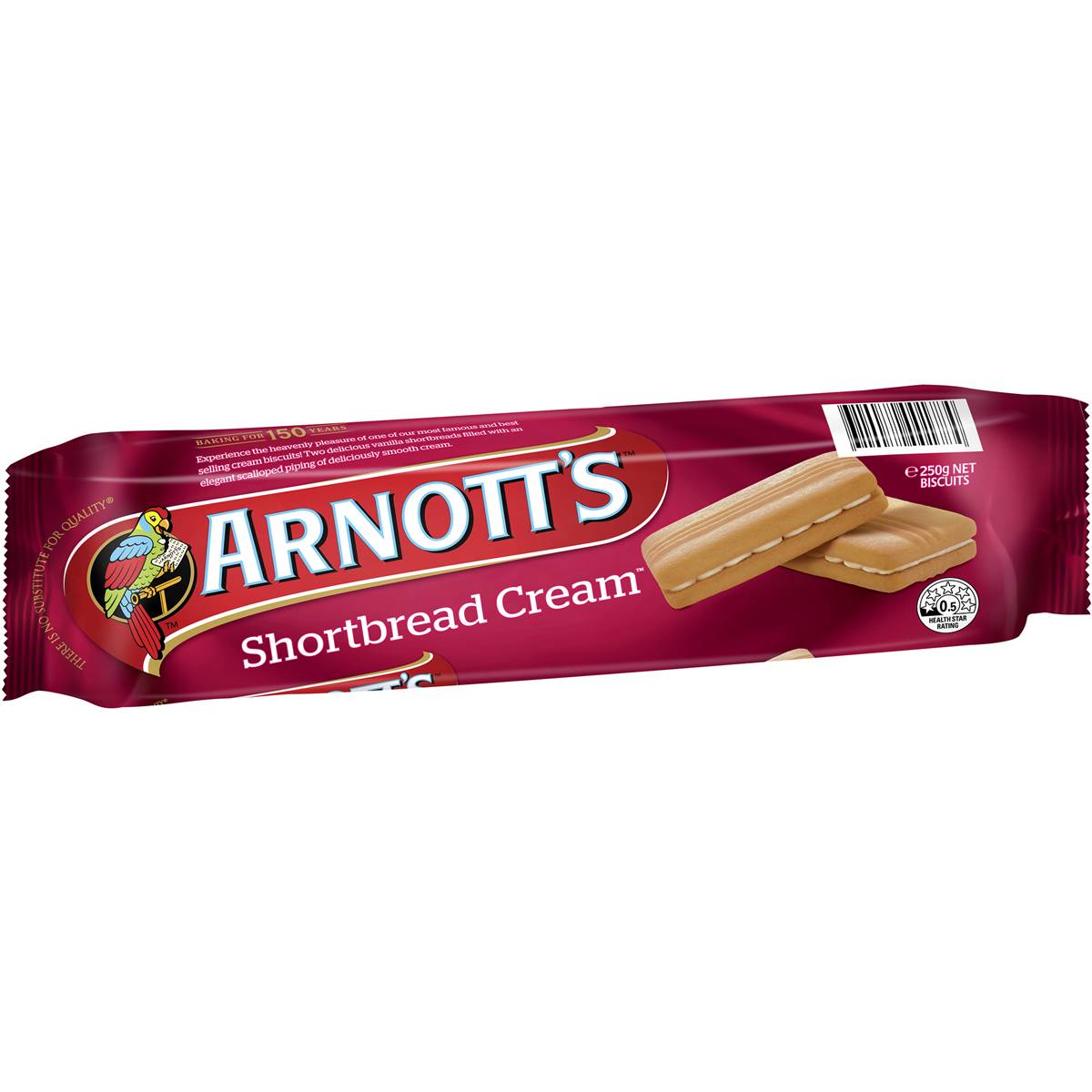 Arnotts Shortbread Cream Biscuits 250g